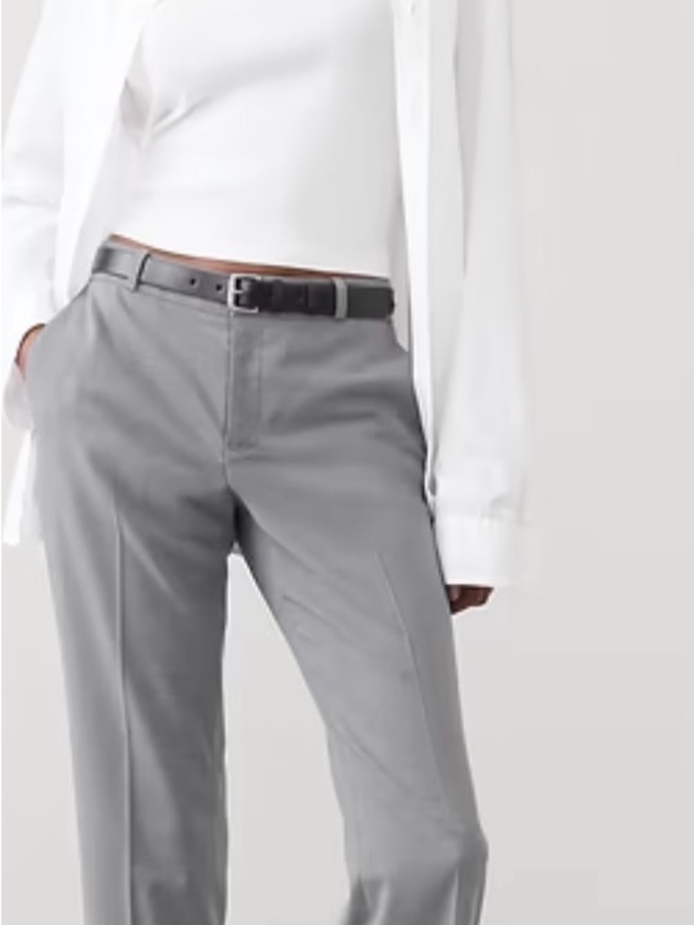 Banana Republic Women's Gray Straight-Leg Trousers